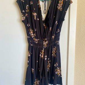 Free People - small black floral romper
